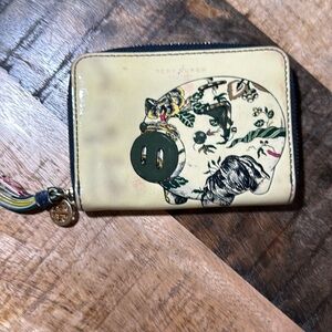 Tory Burch Peggy the Pig-Zip Around Leather Coin Case